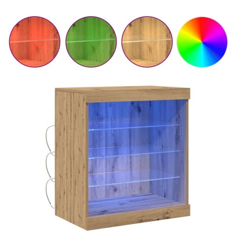 KOMODA LED ZE LED LIGHTS DĄB RZEMIEŚLNICZY 60,5X37X67CM