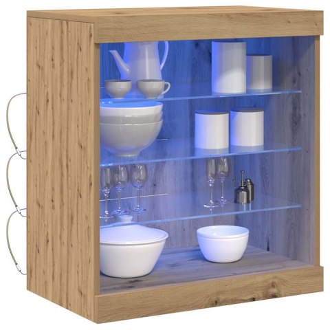 KOMODA LED ZE LED LIGHTS DĄB RZEMIEŚLNICZY 60,5X37X67CM