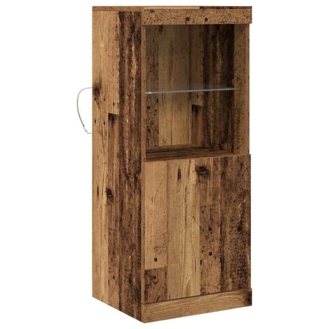 KOMODA LED ZE LED LIGHTS STARE DREWNO 41X37X100CM