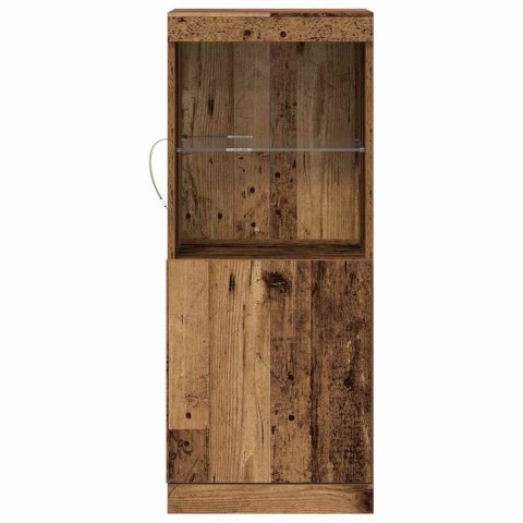 KOMODA LED ZE LED LIGHTS STARE DREWNO 41X37X100CM