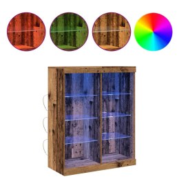 KOMODA LED ZE LED LIGHTS STARE DREWNO 41X37X100CM