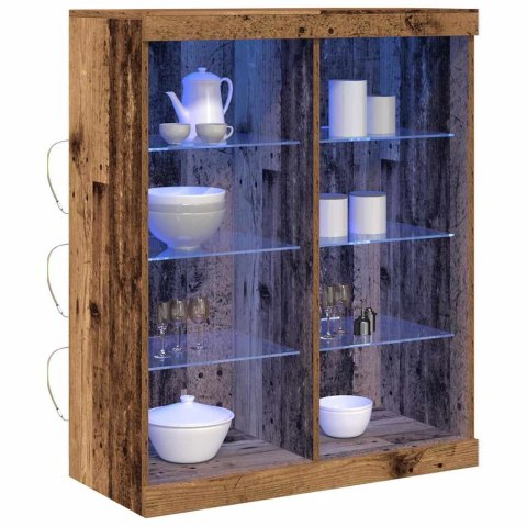 KOMODA LED ZE LED LIGHTS STARE DREWNO 41X37X100CM