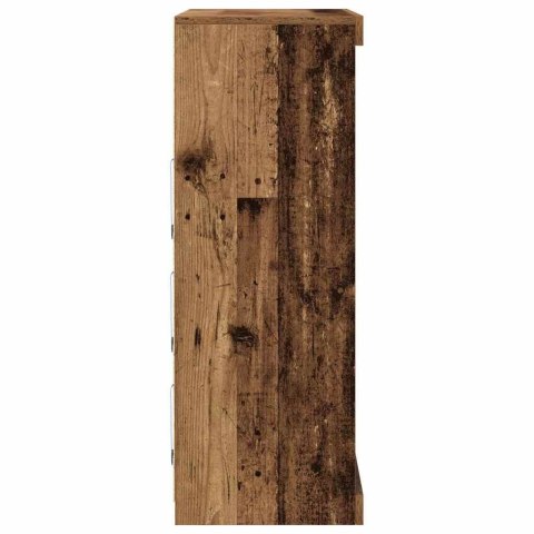 KOMODA LED ZE LED LIGHTS STARE DREWNO 41X37X100CM