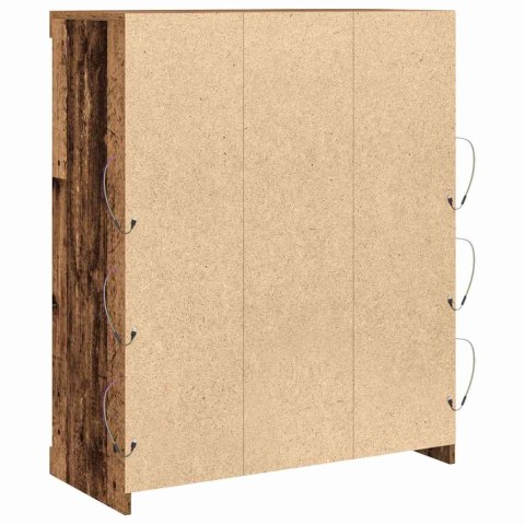 KOMODA LED ZE LED LIGHTS STARE DREWNO 41X37X100CM