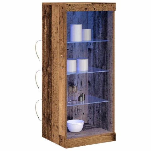 KOMODA LED ZE LED LIGHTS STARE DREWNO 41X37X100CM