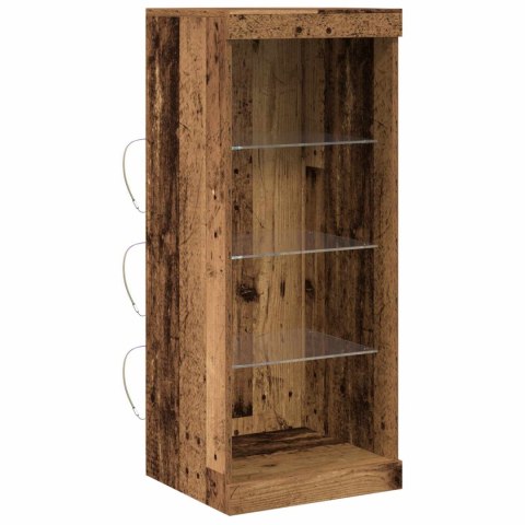 KOMODA LED ZE LED LIGHTS STARE DREWNO 41X37X100CM