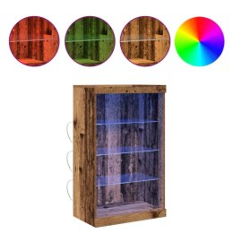 KOMODA LED ZE LED LIGHTS STARE DREWNO 60,5X37X100CM