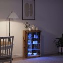 KOMODA LED ZE LED LIGHTS STARE DREWNO 60,5X37X100CM
