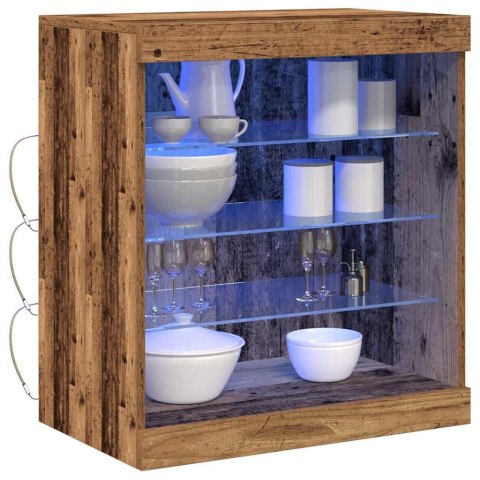 KOMODA LED ZE LED LIGHTS STARE DREWNO 60,5X37X67CM