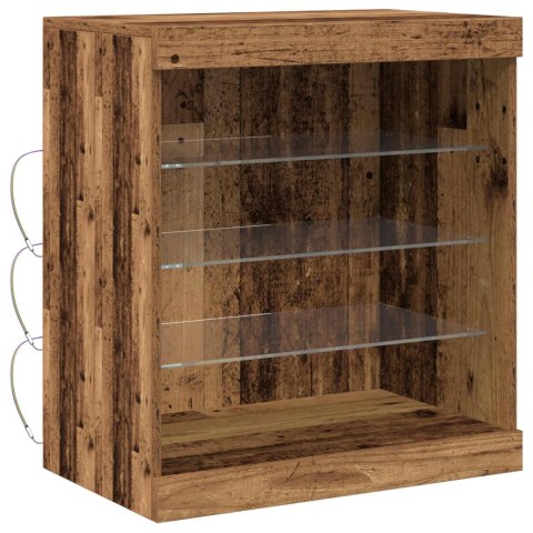 KOMODA LED ZE LED LIGHTS STARE DREWNO 60,5X37X67CM