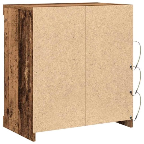 KOMODA LED ZE LED LIGHTS STARE DREWNO 60,5X37X67CM