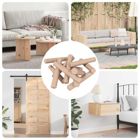 DREWNIANE KOŁKI 24000 SZT. BRĄZOWY LITE DREWNO