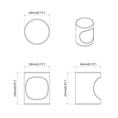 GAŁKA MEBLOWA 1011 SZT. CZARNY ŻELAZO