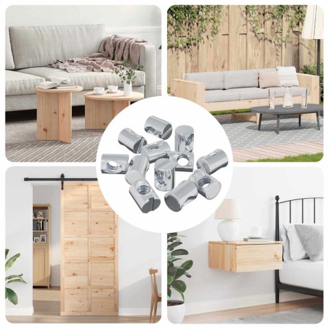 NAKRĘTKA BARREL DO MEBLI 3462 SZT. POWLEKANA CYNKIEM M6X13MM