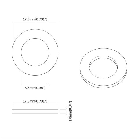 PODKŁADKI 11842 SZT. SREBRNY ŻELAZO
