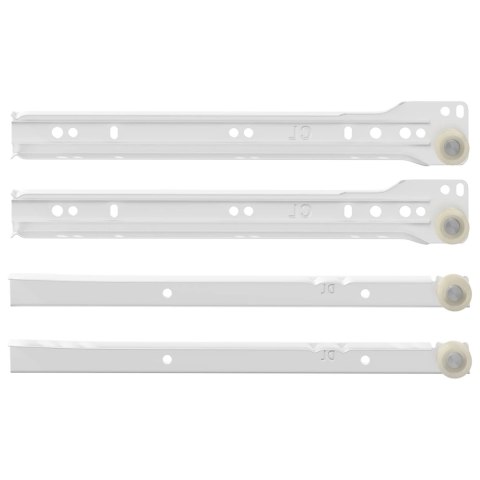 PROWADNICA SZUFLADY 12 SZT. BIAŁY 250MM STAL