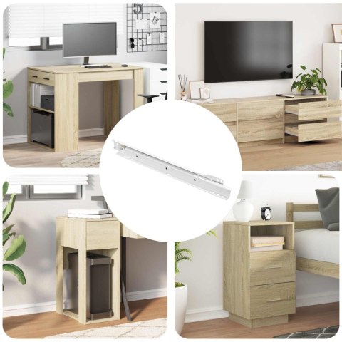 PROWADNICA SZUFLADY 12 SZT. BIAŁY 300MM STAL