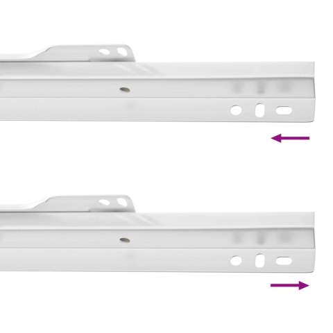 PROWADNICA SZUFLADY 12 SZT. BIAŁY 300MM STAL