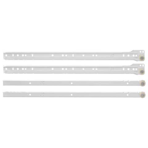 PROWADNICA SZUFLADY 12 SZT. BIAŁY 450MM STAL