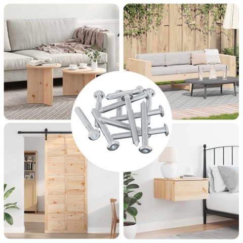 ŚRUBA 1800 SZT. SREBRNY M6X50MM STAL