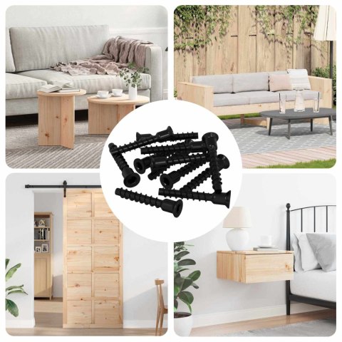 ŚRUBA Z GNIAZDEM I GŁÓWKĄ SFERYCZNĄ 3072 SZT. CZARNY 7X40MM