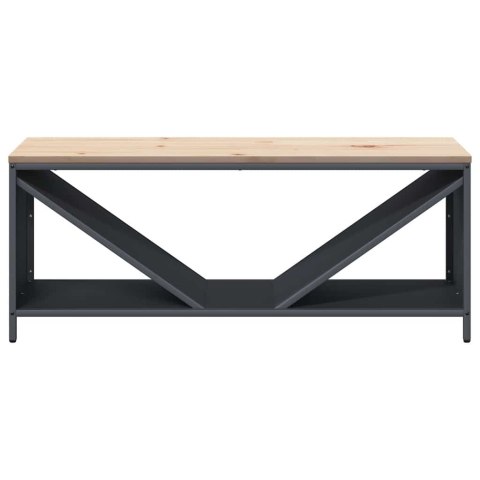 STOJAK NA DREWNO OPAŁOWE Z DREWNIANYM BLATEM 100,5X35,5X40CM