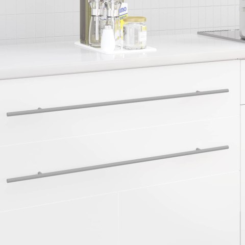 UCHWYT DO SZAFKI 2 SZT. SREBRNY 800MM STAL NIERDZEWNA