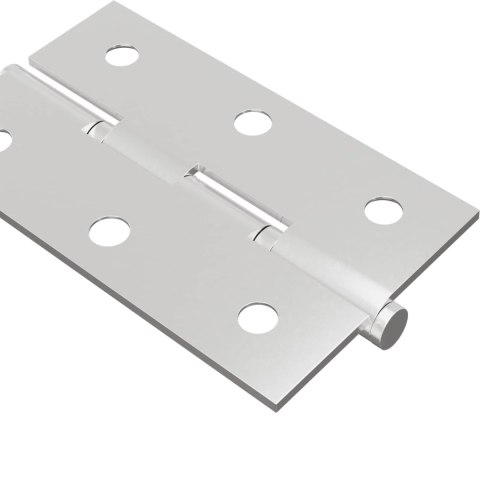 ZAWIAS GŁADKI 12 SZT. SREBRNY 58X35X1MM STAL