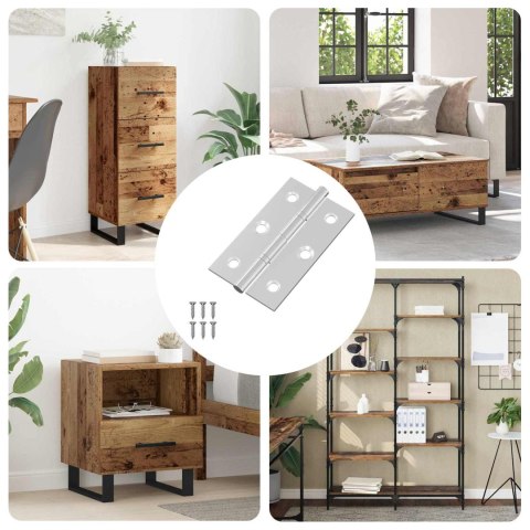 ZAWIAS GŁADKI 899 SZT. SREBRNY 58X35X1MM STAL