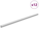 DRĄŻEK DO SZAFY 12 SZT. SREBRNY 764X15X29MM STOP ALUMINIUM