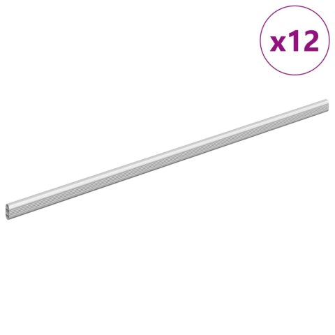 DRĄŻEK DO SZAFY 12 SZT. SREBRNY 764X15X29MM STOP ALUMINIUM