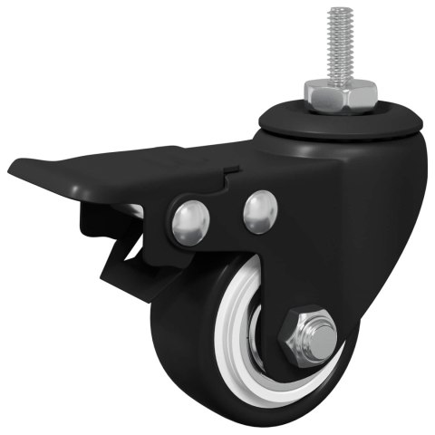 KÓŁKA 12 SZT. CZARNY 40,4X40,4X19,7MM ŻELAZO I NYLON