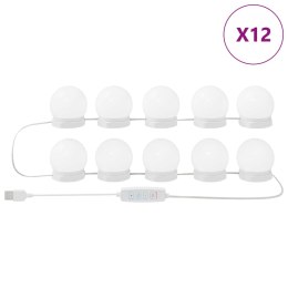 LUSTROWE ŚWIATŁA ZE LED LIGHTS 12 SZT. BIAŁY 4.5X4.5X4.8CM