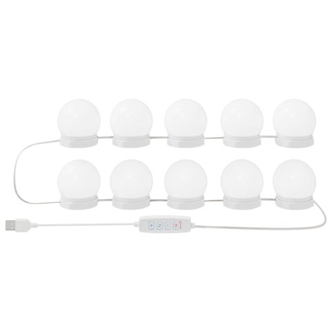 LUSTROWE ŚWIATŁA ZE LED LIGHTS 12 SZT. BIAŁY 4.5X4.5X4.8CM