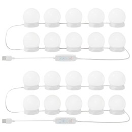 LUSTROWE ŚWIATŁA ZE LED LIGHTS 2 SZT. BIAŁY 4.5X4.5X4.8CM