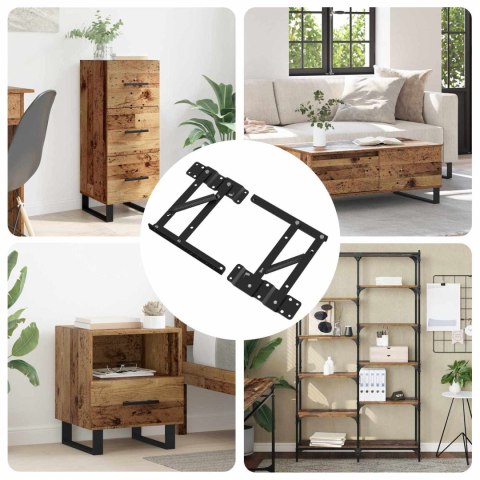 MECHANIZM PODNOSZENIA ŁÓŻKA 2 SZT. CZARNY 340X95X40MM