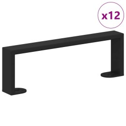 NÓŻKI MEBLOWE 12 SZT. CZARNY 311X40,5X100MM ŻELAZO