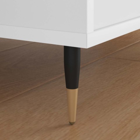 NÓŻKI MEBLOWE 12 SZT. CZARNY I ZŁOTO Ø 40X98MM ŻELAZO