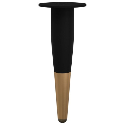 NÓŻKI MEBLOWE 12 SZT. CZARNY I ZŁOTO Ø 40X98MM ŻELAZO