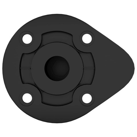 NÓŻKI MEBLOWE Z REGULACJĄ 12 SZT. CZARNY 46X46X128MM PP