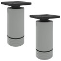 NÓŻKI MEBLOWE Z REGULACJĄ 2 SZT. BIAŁY 64X64X100MM PP