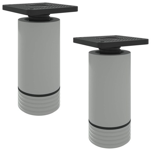 NÓŻKI MEBLOWE Z REGULACJĄ 2 SZT. BIAŁY 64X64X100MM PP