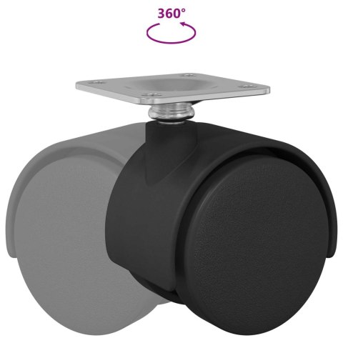 OBROTOWE KÓŁKO 12 SZT. CZARNY 39,5X39,5X37,8MM ŻELAZO I PP