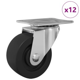 OBROTOWE KÓŁKO 12 SZT. SREBRNY 60X60X50MM ŻELAZO I NYLON