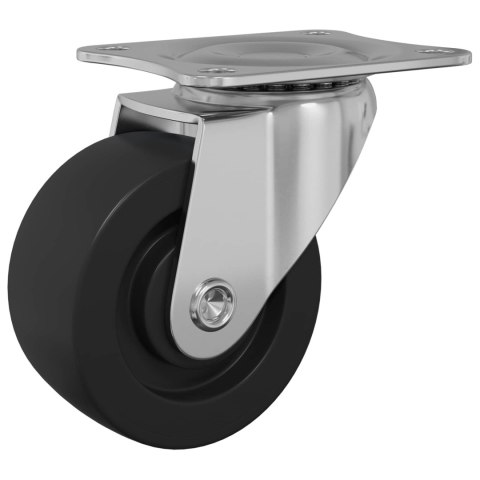 OBROTOWE KÓŁKO 12 SZT. SREBRNY 60X60X50MM ŻELAZO I NYLON