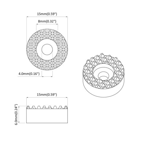 OSŁONY NÓG KRZESŁA 18000 SZT. PRZEZROCZYSTY Ø 15X16MM PVC