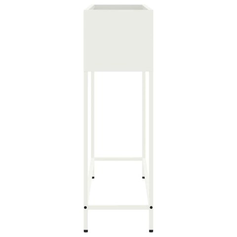 PODWYŻSZONA DONICZKA OGRODOWA BIAŁY 100X26X82CM STAL