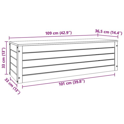 SKRZYNIA DO PRZECHOWYWANIA WOSKOWY BRĄZ 109X36,5X33CM