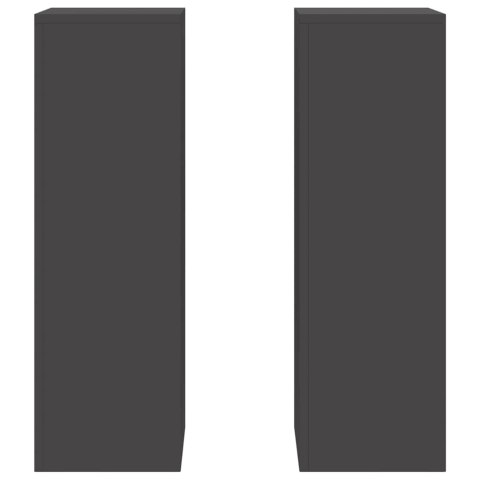 STOJAK NA ROŚLINY 2 SZT. CZARNY 24X24X75CM STAL