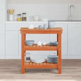 STÓŁ WARSZTATOWY Z PÓŁKĄ WOSKOWY BRĄZ 78,5X 50X 80CM